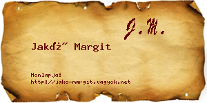Jakó Margit névjegykártya